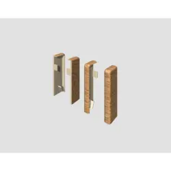 Sockelleitenendst&uuml;ck Eiche Braun, Eichefarben