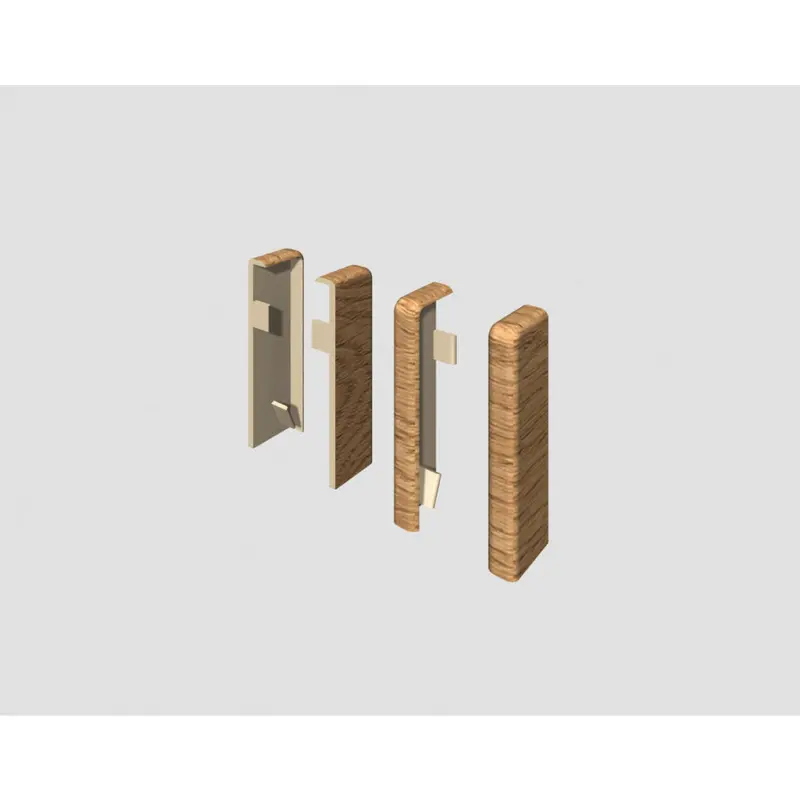 Sockelleitenendst&uuml;ck Eiche Braun, Eichefarben