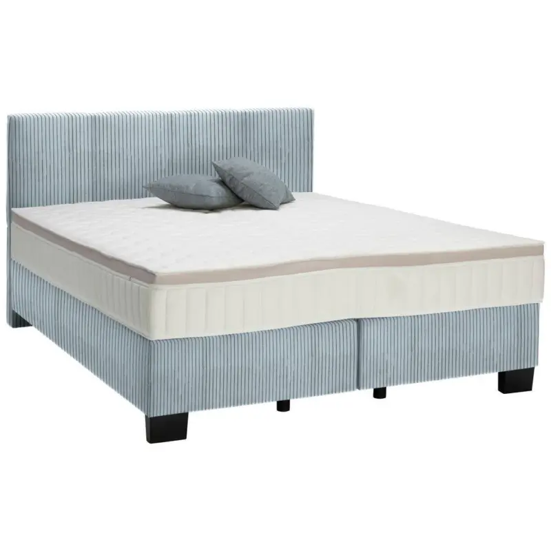 Boxspringbett 200/200 cm in Hellblau