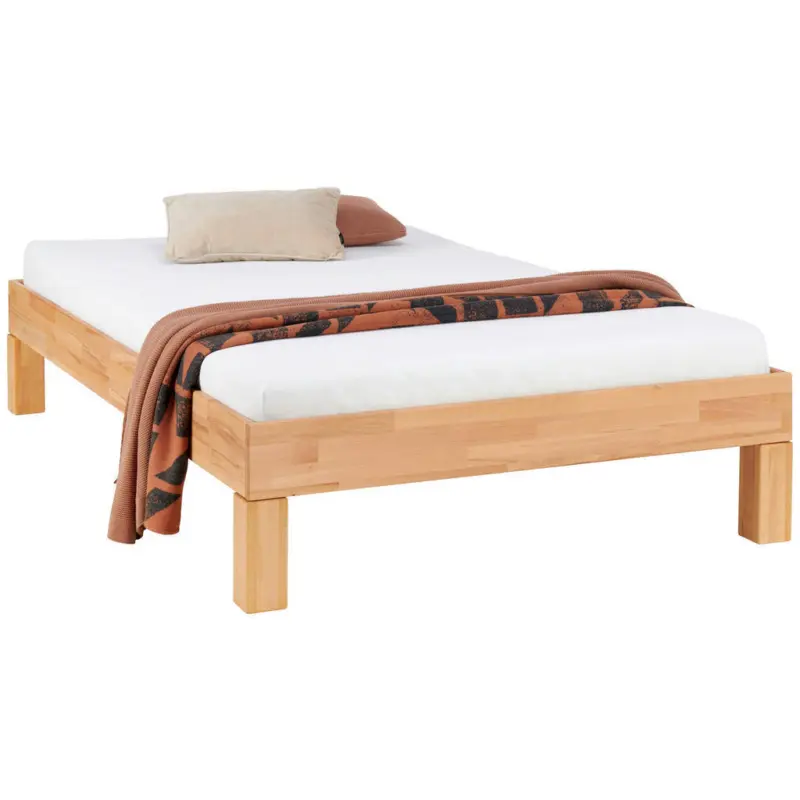 Futonbett 120/210 cm in Kernbuche