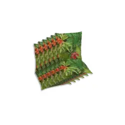 Sesselauflagenset in Gr&uuml;n, Dunkelgr&uuml;n, Hellgr&uuml;n Bl&auml;tter