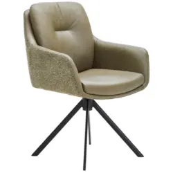 Armlehnstuhl Lederauswahl, Stoffauswahl, Typenauswahl, Sitzfl&auml;che 360&deg; drehbar, inklusive Armlehnen, Gestellauswahl, automatische R&uuml;ckholfunktion Webstoff Kombination Echtleder/Stoff