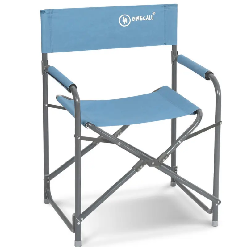 Camping-Klappstuhl in Metall, Textil Blau