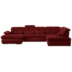 Wohnlandschaft in Mikrofaser Dunkelrot