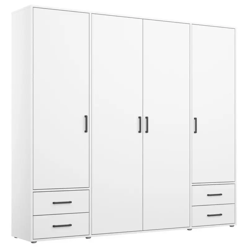 Dreht&uuml;renschrank in Wei&szlig;