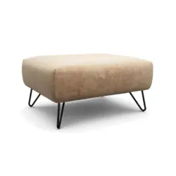 Hocker in Textil Sandfarben