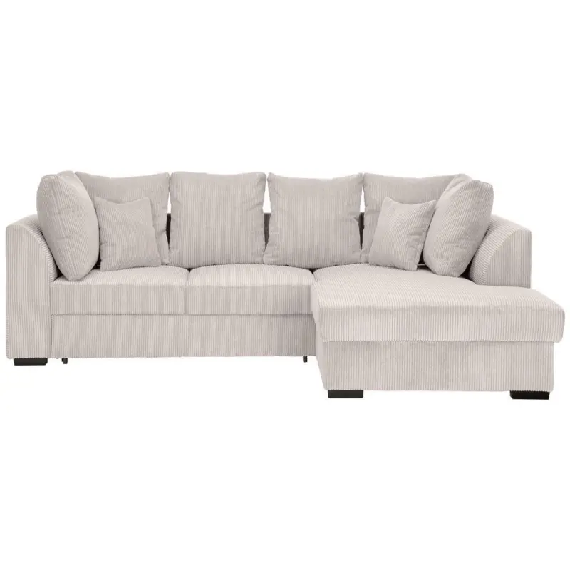 Ecksofa in Cord Beige