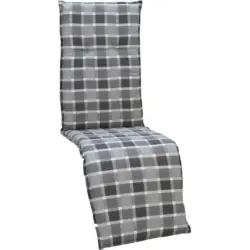 Relaxsesselauflage in Anthrazit, Grau Karo