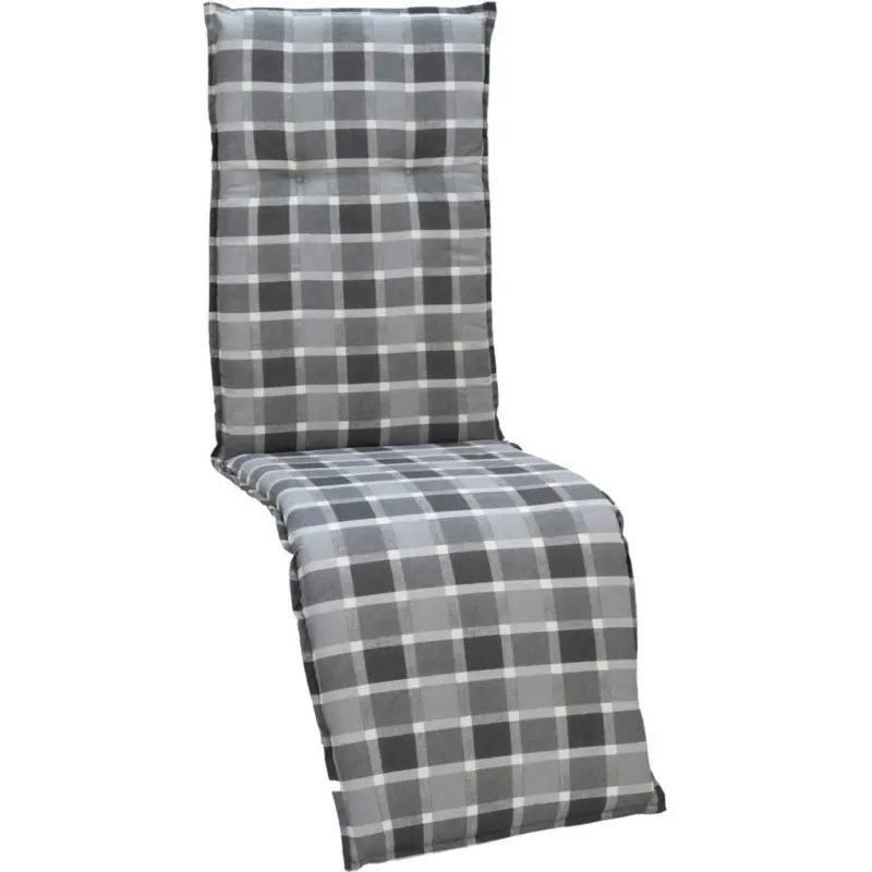 Relaxsesselauflage in Anthrazit, Grau Karo
