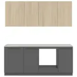 XXXLutz Lauterach - Ihr M&ouml;belhaus bei Bregenz K&uuml;chenleerblock 210 cm in Grau, Eichefarben