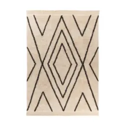 Teppich 80/150 cm Mylen 525 Creme / Schwarz Creme, Schwarz