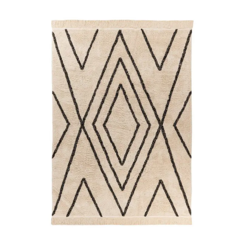 Teppich 80/150 cm Mylen 525 Creme / Schwarz Creme, Schwarz