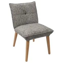 Stuhl in Holz, Textil Anthrazit, Eichefarben