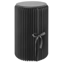 Hocker in Kunststoff, Papier, Holzwerkstoff Schwarz