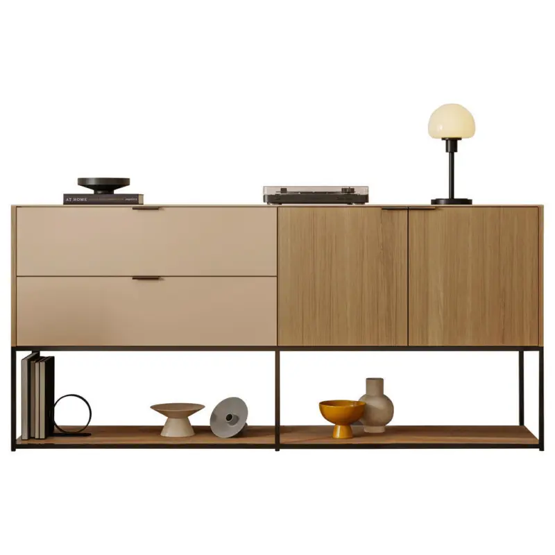 Sideboard Naturfarben, Eiche Bianco 203,8/94,4/47,5 cm