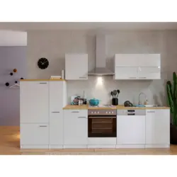 K&uuml;chenleerblock 310/200/60 cm in Wei&szlig;