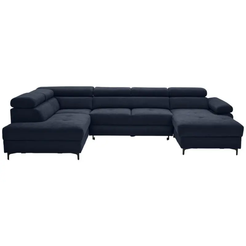 Wohnlandschaft Combo in Flachgewebe Dunkelblau