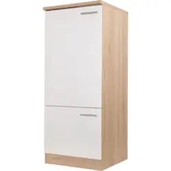 Ger&auml;teumbauschrank 60/144,8/60 cm in Wei&szlig;, Eichefarben