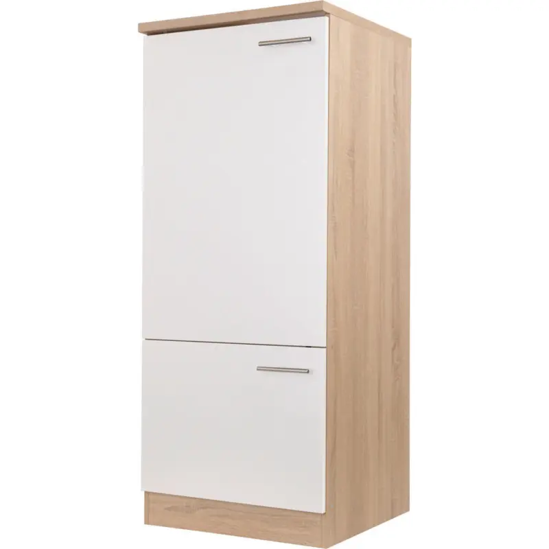 Ger&auml;teumbauschrank 60/144,8/60 cm in Wei&szlig;, Eichefarben