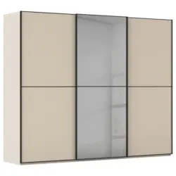 Schwebet&uuml;renschrank in Schwarz, Champagner