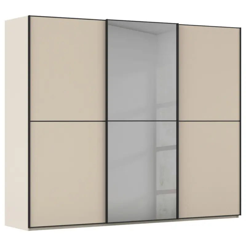 Schwebet&uuml;renschrank in Schwarz, Champagner