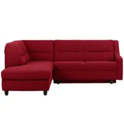 Ecksofa in Chenille Rot 208/226 cm
