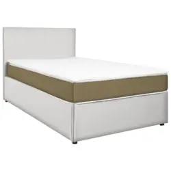 Boxbett 180/200 cm in Gelb, Wei&szlig;