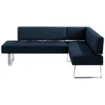 XXXLutz Lauterach - Ihr M&ouml;belhaus bei Bregenz Eckbank 227/165 cm in Edelstahlfarben, Dunkelblau