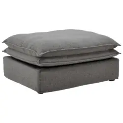 Hocker in Textil Grau