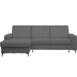 Ecksofa in Webstoff Braun, Graubraun