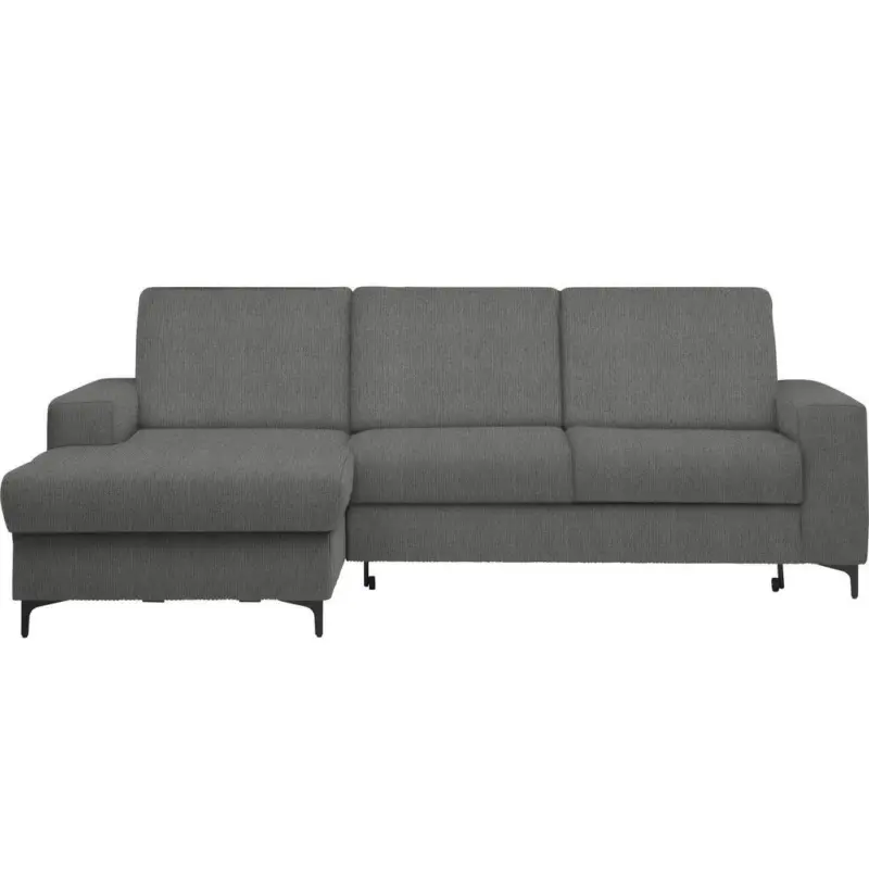 Ecksofa in Webstoff Braun, Graubraun