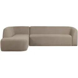 Ecksofa Sloping in Chenille Naturfarben 225/274 cm
