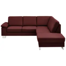 Ecksofa in Echtleder Brombeere 248/235 cm
