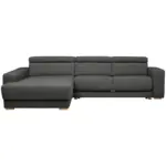 XXXLutz Lauterach - Ihr M&ouml;belhaus bei Bregenz Ecksofa in Chenille Schwarzbraun 206/316 cm