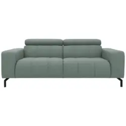 2-Sitzer-Sofa in Webstoff Hellblau