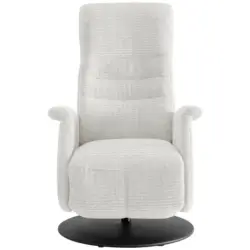 Relaxsessel in Textil Wei&szlig;