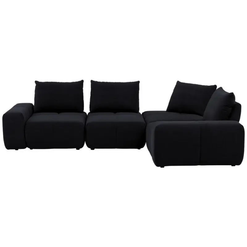 Ecksofa in Velours Anthrazit 326/236 cm