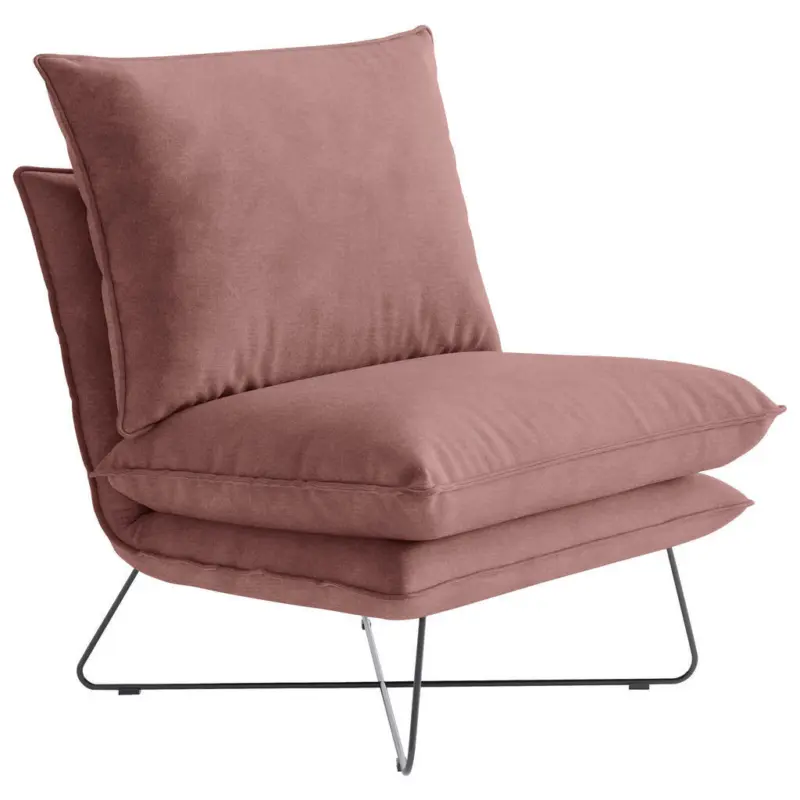 Sessel in Velours Beere