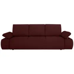 Schlafsofa in Chenille, Jacquard Rot
