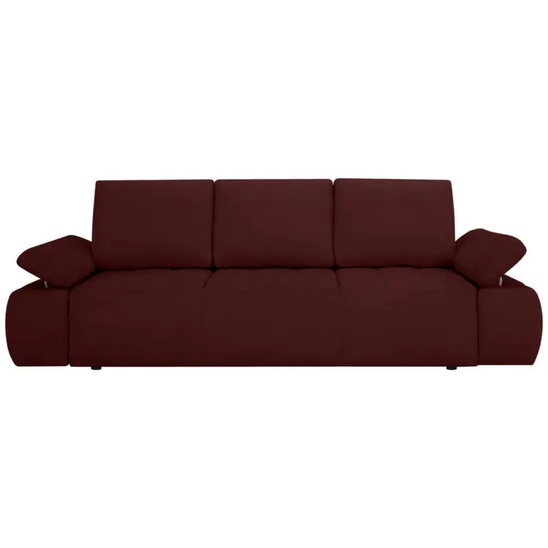 Schlafsofa in Chenille, Jacquard Rot