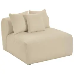 Sofaelement Bloom in Flachgewebe, Teddystoff Beige