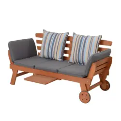 Gartenbank 190/77,5/68 cm in Braun, Grau