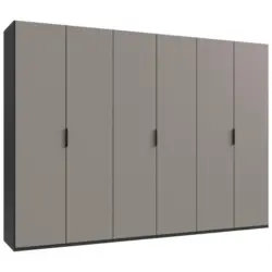 Faltt&uuml;renschrank in Graphitfarben, Grau, Sahara