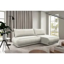 Ecksofa Paros in Boucl&eacute; Creme 277/179 cm