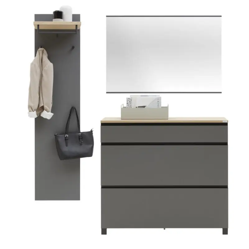 Garderobe 3-teilig in 180/193/31 cm