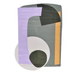 Webteppich 155/230 cm Shapes - Eight Multicolor, Dunkelgrau