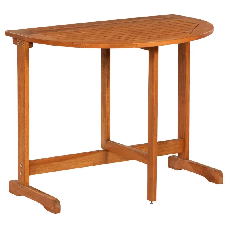 Gartenklapptisch Holz Naturfarben rund