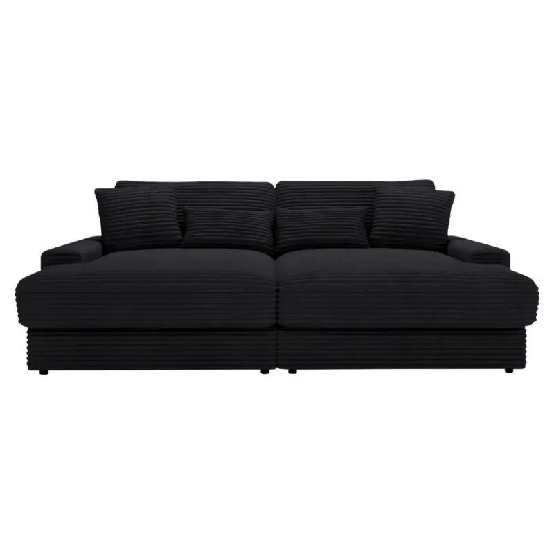 Bigsofa in Cord Schwarz