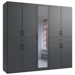 Dreht&uuml;renschrank in Graphitfarben