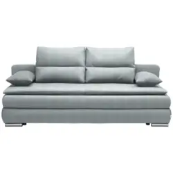Schlafsofa in Webstoff Hellblau